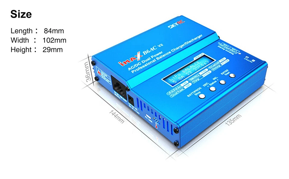 SKYRC iMAX B6AC V2 RC Charger 50W 6A Balance Charger Discharger LCD Screen - Image 4 of 4