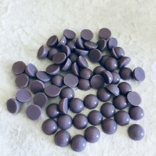 AL1005 Vintage glass cabochons 7mm round lavender 'flat' finish unfoiled 72 