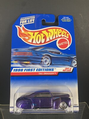 Hot Wheels 1998 First Editions Tail Dragger Purple #24/40 Lace