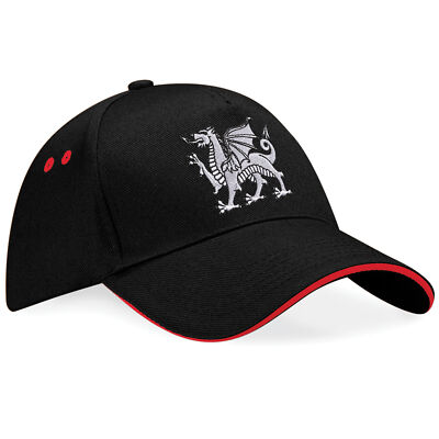 Baseballmütze walisischer Drache Stickerei Rugby Land Ihn Fußball Footie Footy Em...