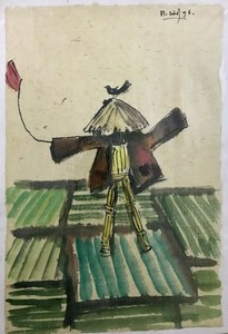 6411 Up To Half Price Scarecrow Straw Viet Nam Orig Painting Size 20 X 30 Cm Nguyen Lien Limited Production Asbm Com Br