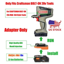Adapter for Ridgid 18V Battery to Power for Craftsman BOLT-ON 20V MAX Old Tools