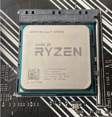 AMD R7 Ryzen 7 2700X 3.70GHz 8 Core 16 Threads Socket AM4 CPU Processor - Bild 1 von 3