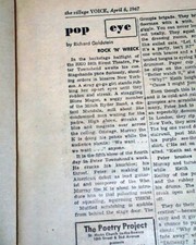 THE WHO English Rock Band Very 1st Review in a American 1967 Hippie Newspaper