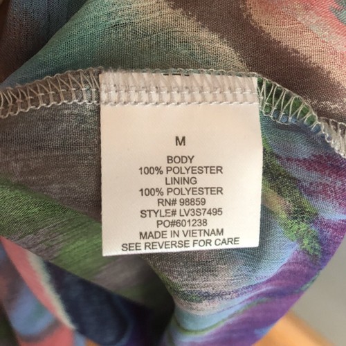 Abito donna oliva e rovere medio M alto basso rosa blu grigio stampa chevron boho - Foto 5 di 6