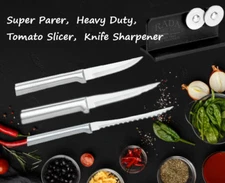 Rada 4 Pc Set Super Parer, Heavy Duty Paring, Tomato Slicer, Knife Sharpener