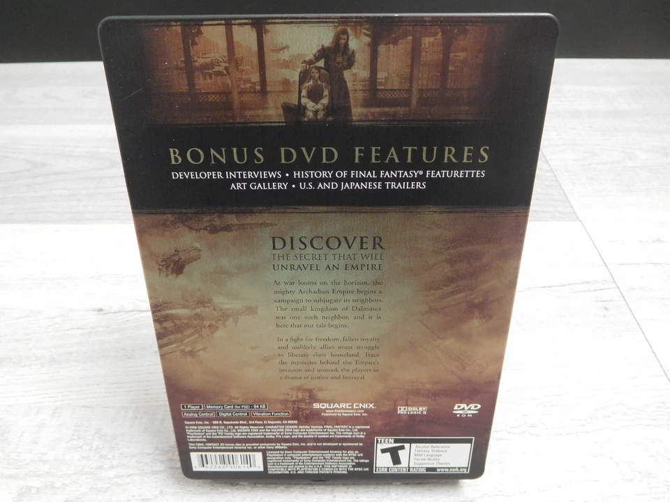 Final Fantasy XII Collector's Edition Sony PlayStation 2 PS2 2006 Steelbook ONLY - Image 2 of 4