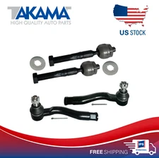 4Pcs Front Inner & Outer Tie Rod Ends Set For Lexus LX470 Toyota Land Cruiser 98