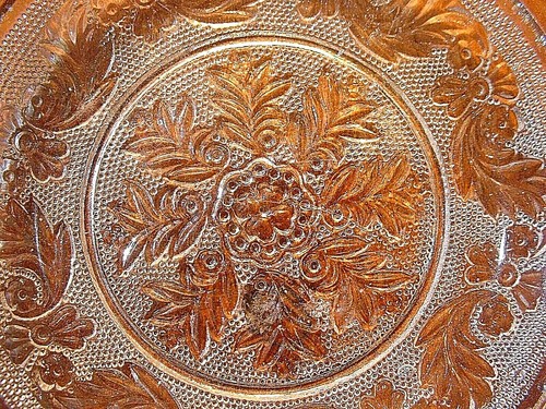 Antique 19ThC Boston Sandwich Flint Glass Plate With Pressed Scrolled Leaf - Picture 2 of 2