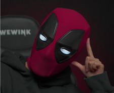 Remote Control Mask Deadpool Marvel Fan Light Cosplay Eyes Ring Collectible New