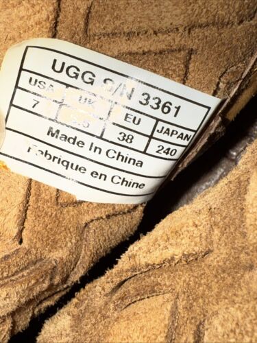 UGG Lynnea Arroyo Stiefel braun gewebtes Wildleder Nieten Clog-Absätze Damengröße 7 - Bild 10 von 13