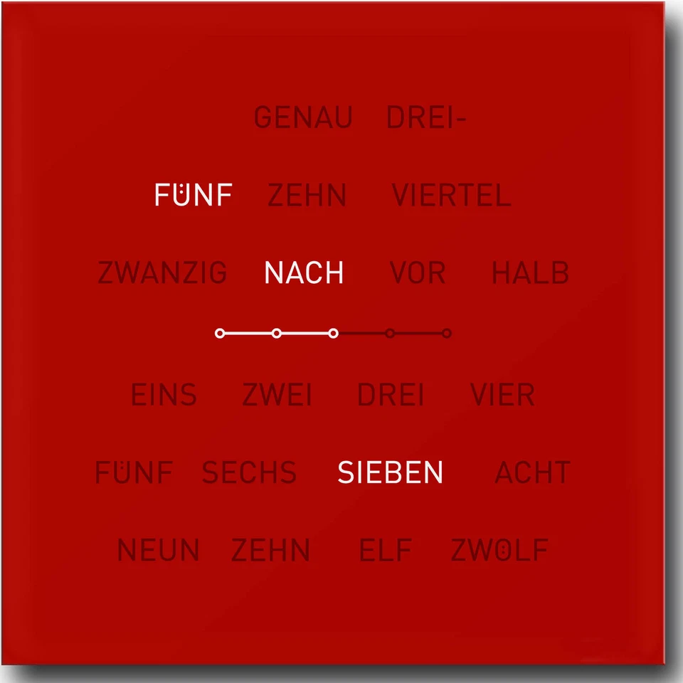 Wortuhr LISA - Anthrazit Metallic - orig. Kellys Finest - Uhr mit Worten - Bild 4 von 4