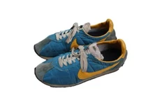 Nike Waffle Trainer2 Light Blue x Yellow Made in Japan 70s Vintage Used Sneakers