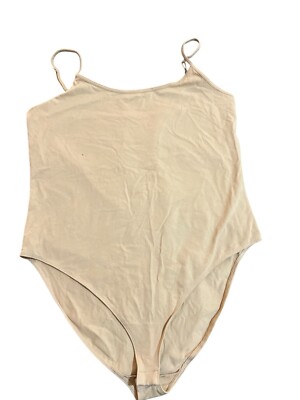 Amazon Essentials Womens Solid Snap Adjustable Strap One Piece Bodysuit Size L