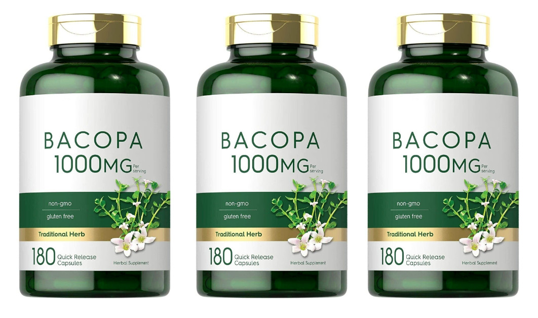 Bacopa Monnieri Leaf 1000 мг 3x180 капсул без ГМО/глютена