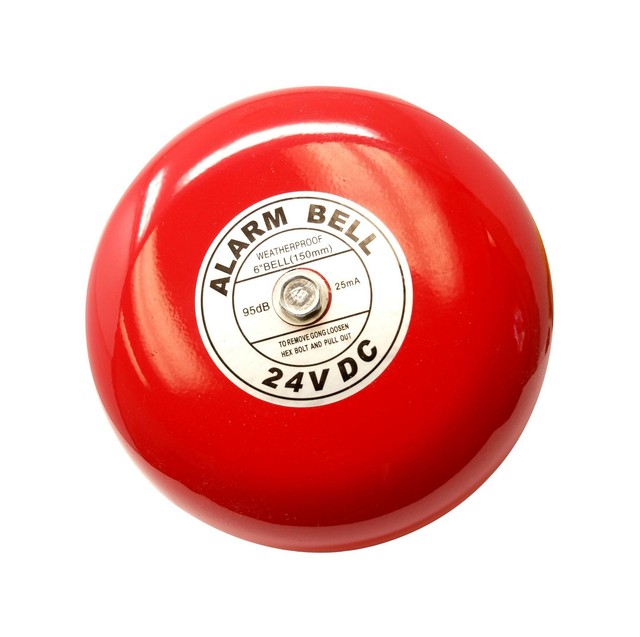 Fire Alarm Bell, Security Bell, 24 Volt DC, 6", eBay