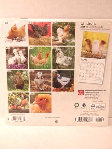 Mini calendario polli trota marrone 2025 - Foto 2 di 2