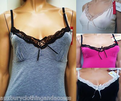 Schönes weiches Modal Negligee mit Elasthan Stretch Bruststütze Spitze ''V'' Ausschnitt & Saum
