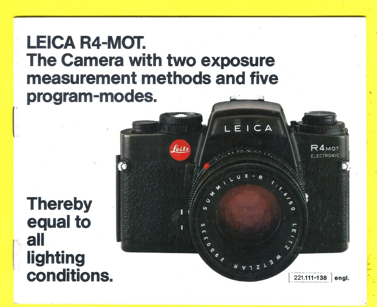 Leitz R3 Electronic Leica R3 Ebay CAMERA MANUAL LEICA R4 MOT