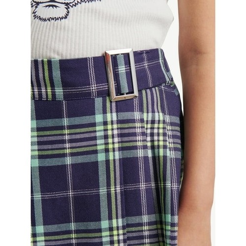 Justice Girls SIZE XS 5-6 Faux Wrap Plaid Skirt, Color: French Navy NEW - Picture 4 of 7