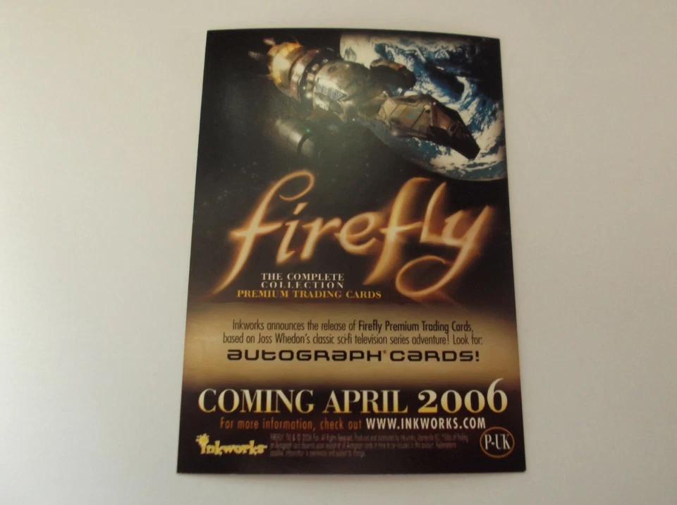 Inkworks - Firefly "COMPLETE COLLECTION" #P-UK Promo Trading Card - 2006 - Image 2 of 2