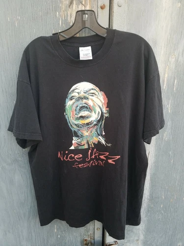 LOUIS ARMSTRONG NICE JAZZ FESTIVAL CONCERT SHIRT MOR Vintage vintage concert t-shirt, vintage, size XL, single stitch, B+ condition