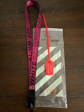 Hot Pink - Off White Industrial Keychain Lanyard