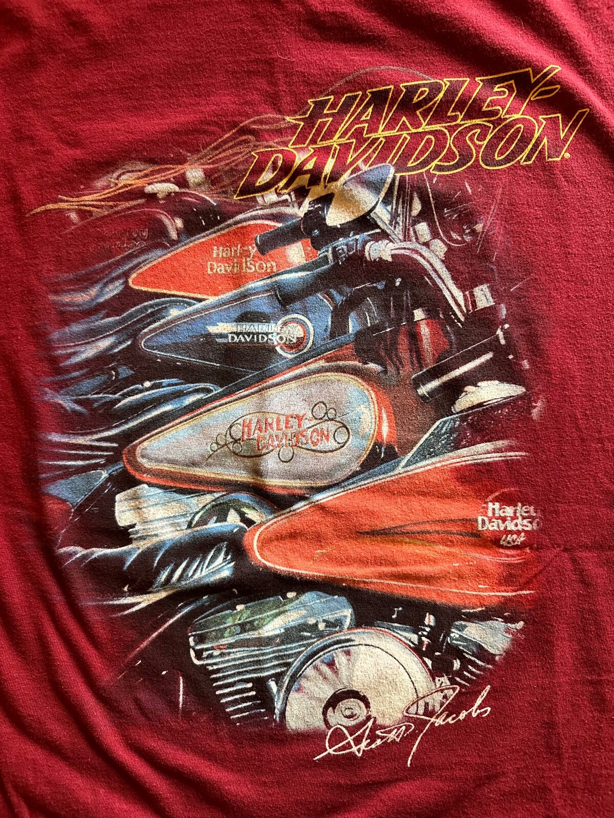 FILA T shirt Harley Davidson Scott Jacobs Thunder Row edizione limitata