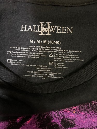 T-shirt Halloween II Michael Myers nero viola film horror 2 anni '80 NUOVA - Foto 6 di 12