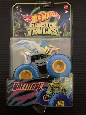 2023 BATTITUDE Hot Wheels Monster Trucks 1:64 Glow In The Dark Mattel