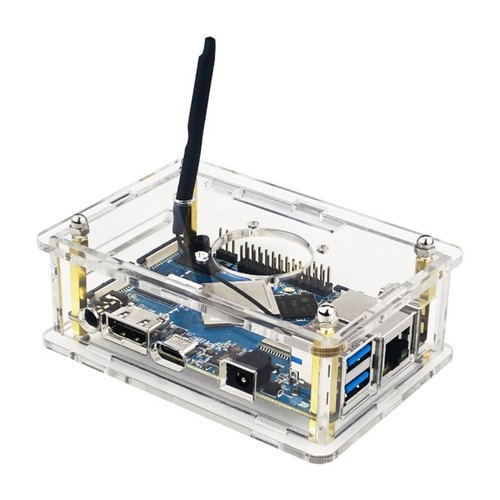 Fully Vented Acrylic Cover + Cooling Fan Heatsink for Orange Pi 4 LTS Enclosure - Bild 6 von 8