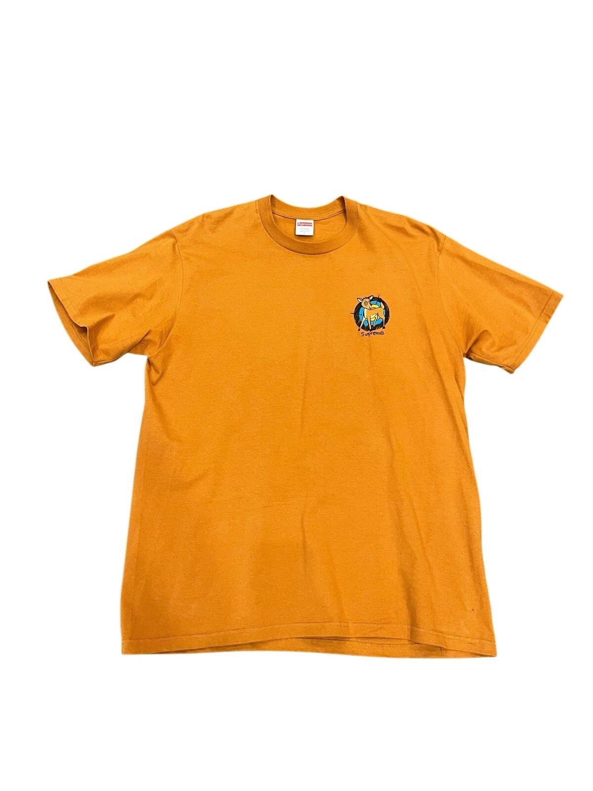 T shirt homme Supreme CERF GRAPHIC TEE orange brûlé S/S taille L (L)