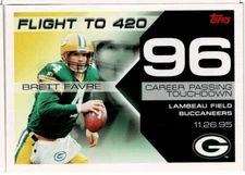 2007 2008 Topps & Topps Chrome Brett Favre Flight to 420 Collection Singles