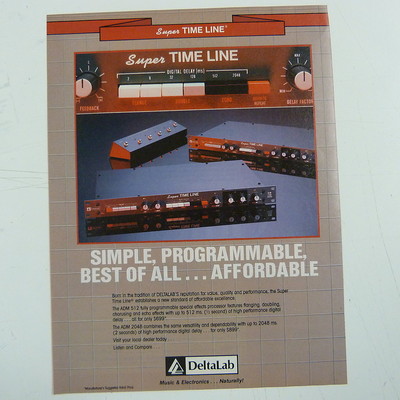 retro magazine advert 1984 DELTALAB TIME LINE