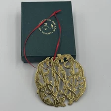 Virginia Metalcrafters 1991 Colonial Williamsburg Cypher Ornament Vintage