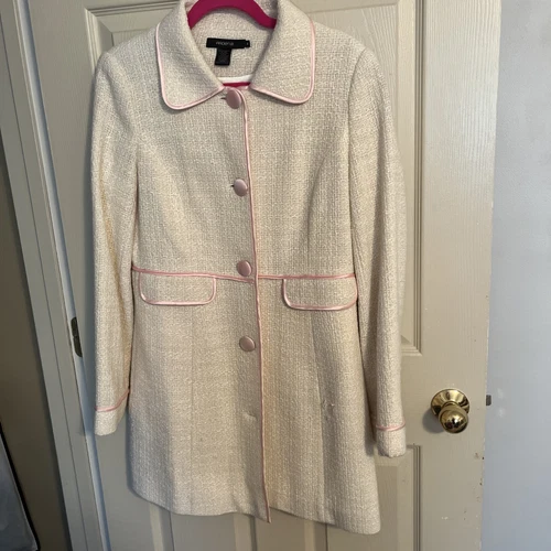 OFF WHITE Giacca invernale Arden B donna splendida bianco sporco rosa taglia media