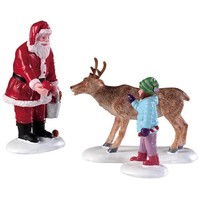 Lemax-92752-600, Reindeer Goodies, Set/3, Weihnachtsdorf, Weihnachtsfiguren