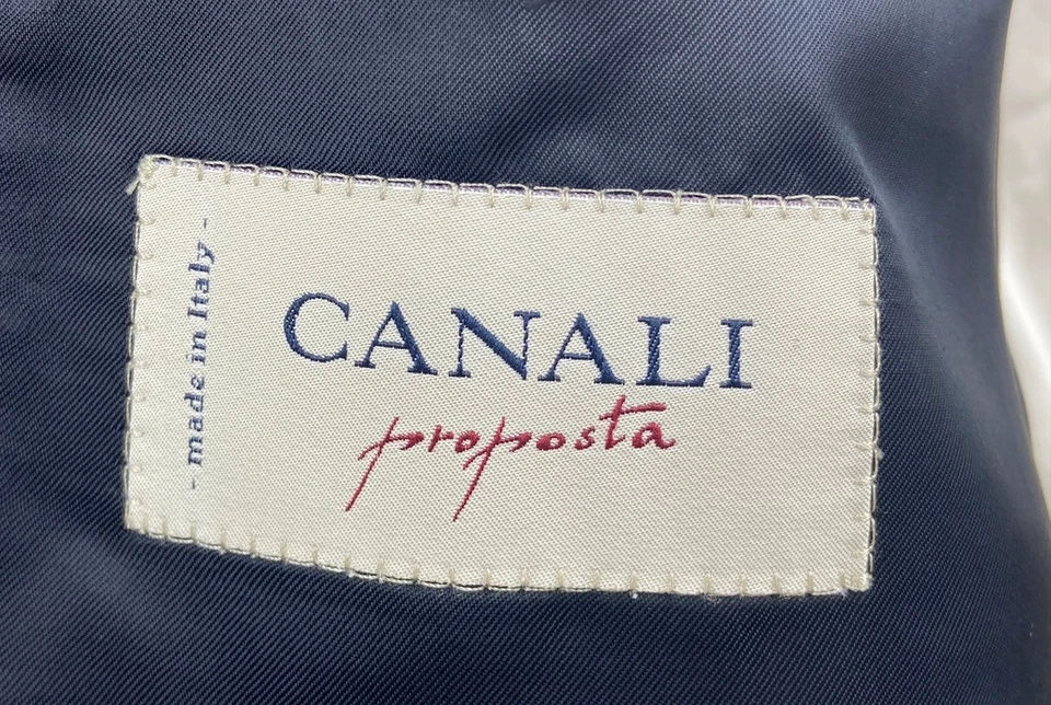 Blazer Abrigo Deportivo Traje Chaqueta CANALI PROPOSTA Para Hombres 42S Azul Marino Lana Suave Italia Foto 2 de 4