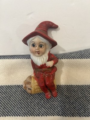 Brinns Christmas ELF GNOME Female Tongue Out with Beard 1970s Vintage