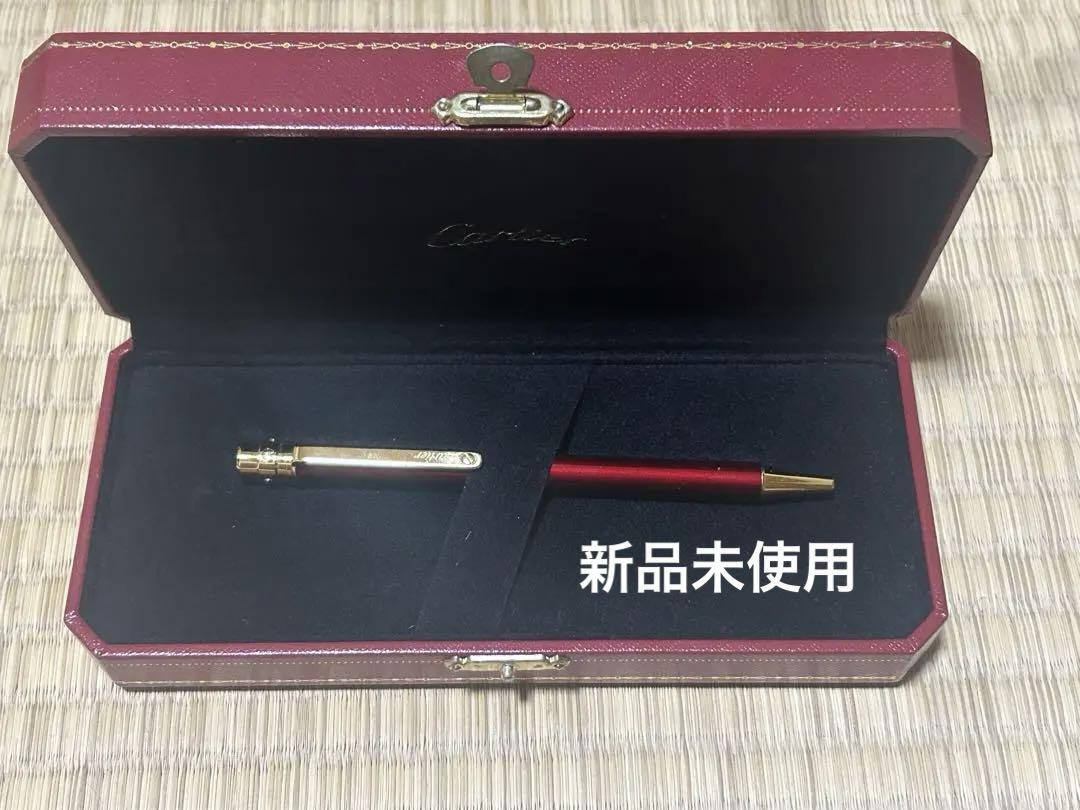 Cartier ballpoint pen red metal #4205a3 | eBay