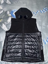 C.P. Company Men's Navy CP Shell Bubble Goggle Vest Gilet Black RRP £400