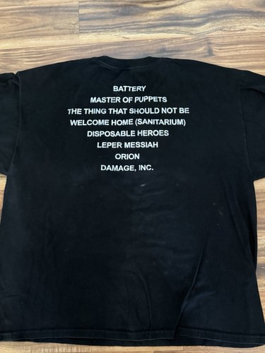 Vintage Y2K 2006 Metallica Master Of Puppets Band T-Shirt 2XL Double Sided - Picture 3 of 11