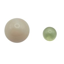 Vintage Uranium Glass Marble Lot 1" White Shooter UV Reactive Marble Glows