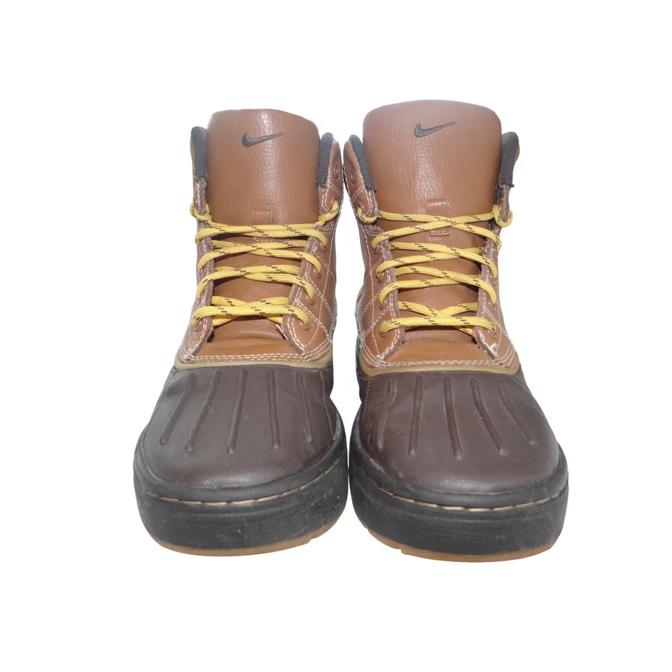 Nike ACG Niños Nike Botas Cuero Marrón Amarillo Cordones Talla 5.5Y Foto 3 de 4