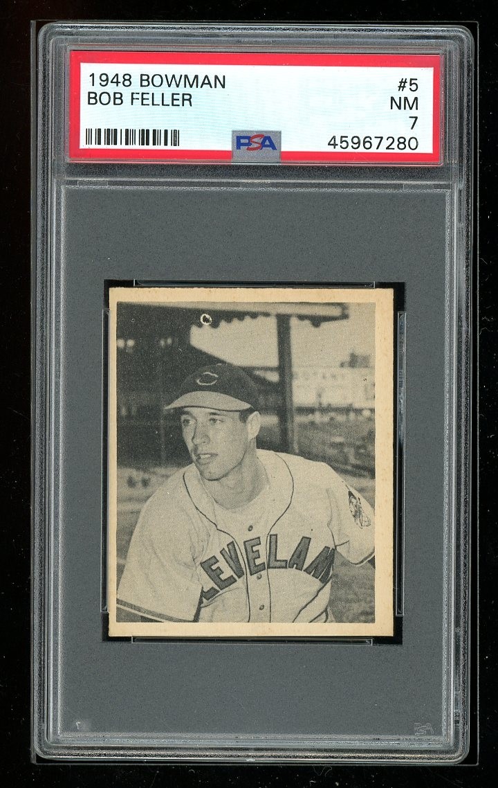 1948 Bowman #5 Bob Feller PSA 7