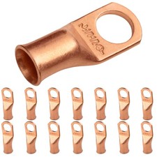 SELTERM 15pcs 1/0 AWG 1/2" Stud UL Heavy Duty Battery Terminal Connectors, B...