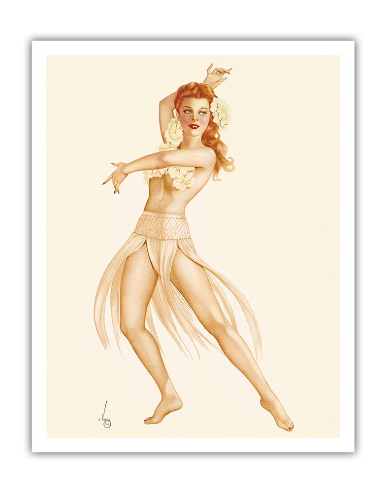 アート・デザイン・音楽 Vargas Tropical Dancer - Vintage Pin Up Girl Print by Alberto Vargas 1944