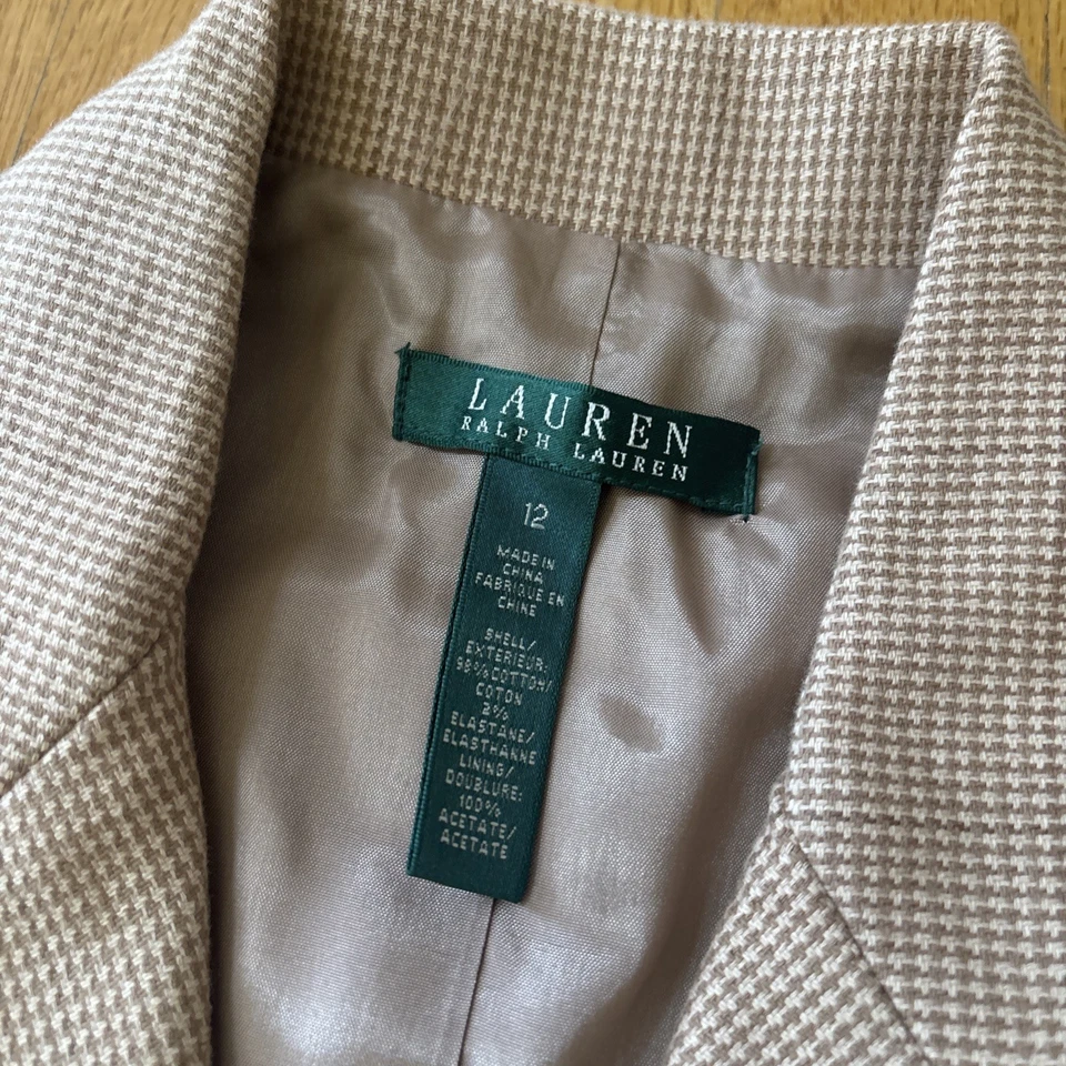 Lauren Ralph Lauren Vest Pants Womens 12 Brown LRL Classy Suit Separate New - Image 2 of 4