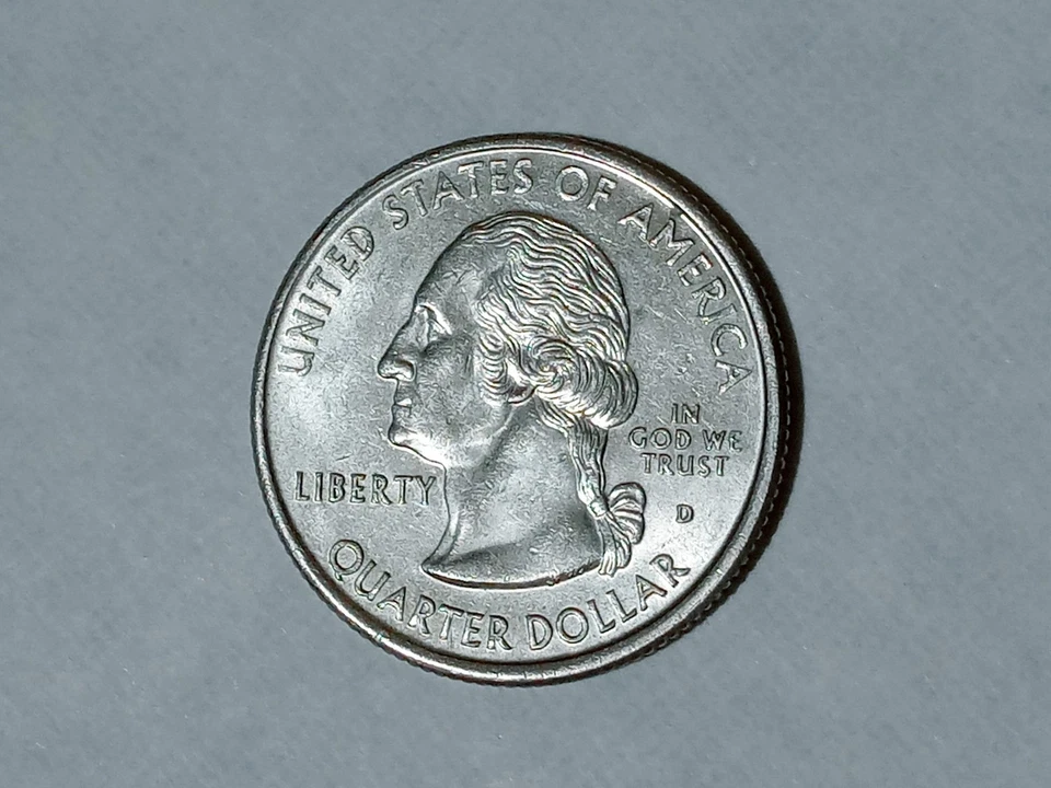1999-D New Jersey state quarter with off center planchet error - Image 4 of 4