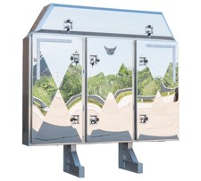 Viking Vaulted Aluminum Flatbed Trailer Cab Rack With 4 Mirror Finish Doors
